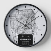 San Francisco City Map Uhr (Vorderseite)