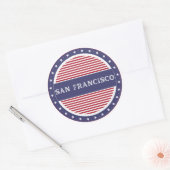 San Francisco City Pride Emblem American Identity Runder Aufkleber (Umschlag)