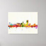 San Francisco City Skyline Leinwanddruck<br><div class="desc">Aquarellkunstdruck der Skyline von San Francisco,  Kalifornien,  Vereinigte Staaten</div>