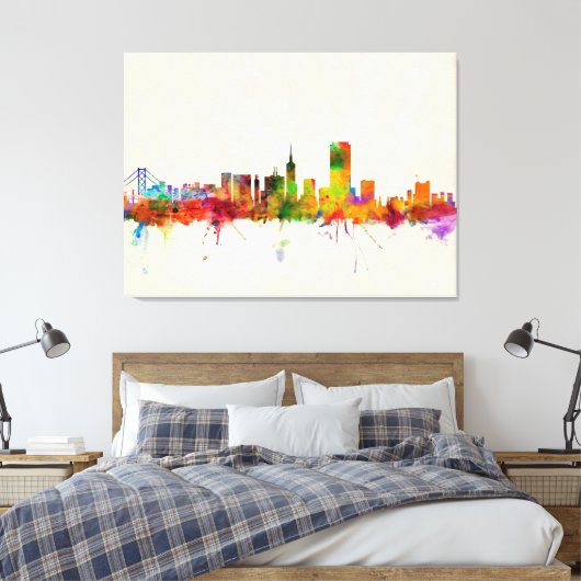 San Francisco City Skyline Leinwanddruck (Insitu (Schlafzimmer))