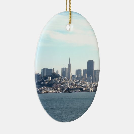San Francisco City View von der Bucht Keramik Ornament (Rechts)