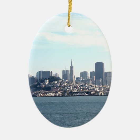San Francisco City View von der Bucht Keramik Ornament (Vorne)