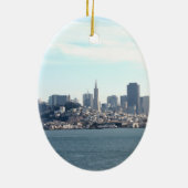 San Francisco City View von der Bucht Keramik Ornament (Hinten)