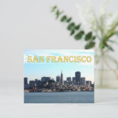 San Francisco City View von der Bucht Postkarte (Stehend Vorderseite)