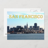 San Francisco City View von der Bucht Postkarte (Vorne/Hinten)