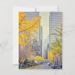 San Francisco Cityscape Autumn Street Postkarte