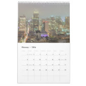 San Francisco Cityscape in der Nacht Szene Kalender (Feb 2026)