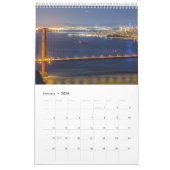 San Francisco Cityscape in der Nacht Szene Kalender (Jan 2026)