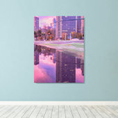 San Francisco Cityscape Reflection Leinwanddruck (Insitu (Holzboden))