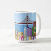 San Francisco Cityscape-Tasse Kaffeetasse (VorderseiteRechts)