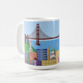 San Francisco Cityscape-Tasse Kaffeetasse (Vorderseite Links)