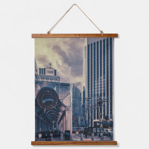 San Francisco Cityscape Wandteppich Mit Holzrahmen