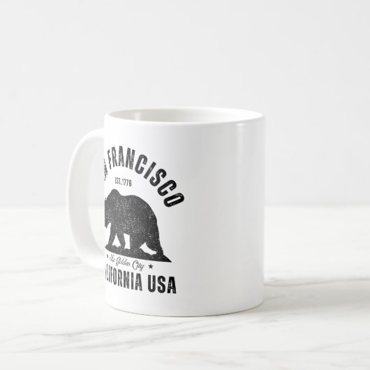 San Francisco Classic Bear Design Kaffeetasse (Vorderseite Links)