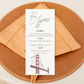 San Francisco Classy Wedding Menü mit zeichnend Menükarte