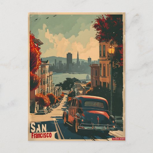 San Francisco Coastal Nostalgie Vintag Postkarte (Vorderseite)