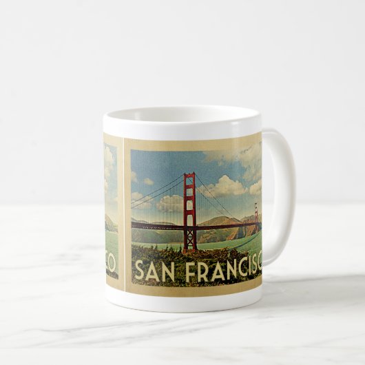 San Francisco Coffee Tasse Golden Gate Bridge Retr (VorderseiteRechts)