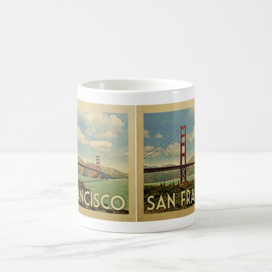 San Francisco Coffee Tasse Golden Gate Bridge Retr (Mittel)