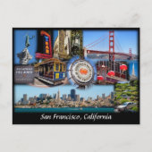 San Francisco Collage Postkarte (Vorderseite)