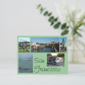 San Francisco Collage Postkarte (Stehend Vorderseite)