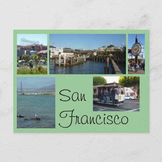 San Francisco Collage Postkarte (Vorderseite)