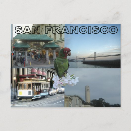 San Francisco Collage Postkarte (Vorderseite)