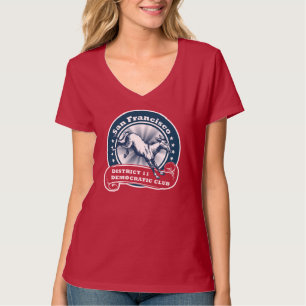 San Francisco D11 demokratischer Verein-Damen-T - T-Shirt