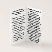 San Francisco de Asis Folded Card (Innenseite)