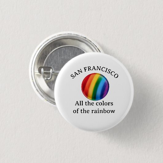 San Francisco Die ganze Farbe des Regenbogens Button (Vorne & Hinten)