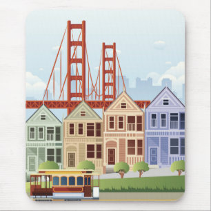 San Francisco die gemalten Damen Mousepad