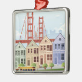 San Francisco | die gemalten Damen Ornament Aus Metall (Links)