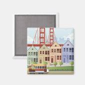 San Francisco | Die gestrichenen Damen Magnet (Vorderseite/Rückseite)