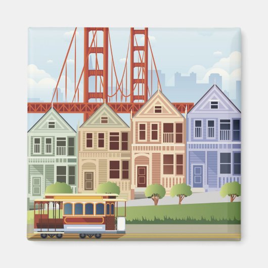 San Francisco | Die gestrichenen Damen Magnet (Vorne)