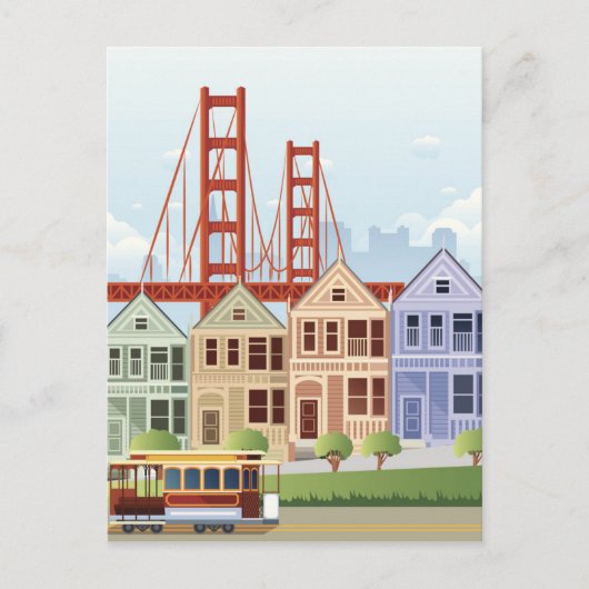 San Francisco | Die gestrichenen Damen Postkarte (Vorderseite)