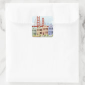 San Francisco | Die gestrichenen Damen Quadratischer Aufkleber (Tasche)