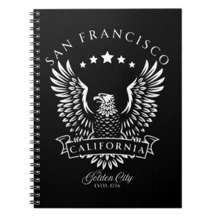 San Francisco Die Goldene Stadt Kalifornien Vintag Notizblock