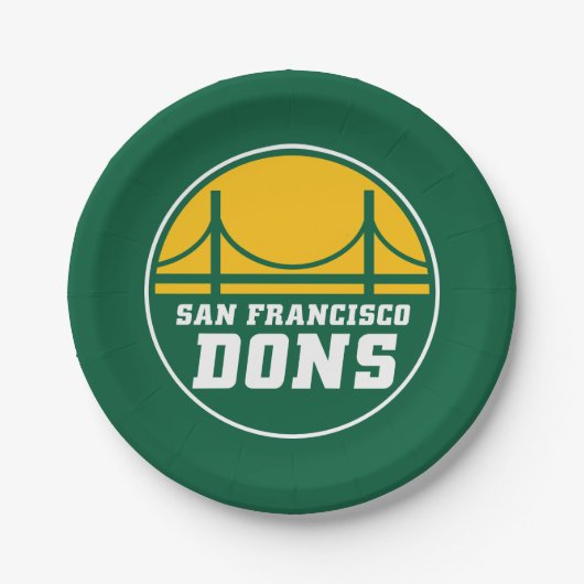 San Francisco Dons Pappteller (Vorderseite)