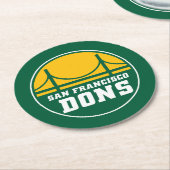 San Francisco Dons Runder Pappuntersetzer (Angewinkelt)