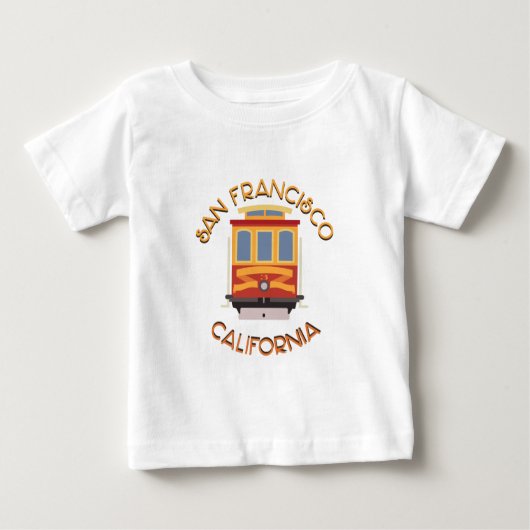 San Francisco Drahtseilbahn Baby T-shirt (Vorderseite)