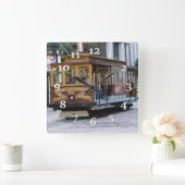 San Francisco Drahtseilbahn-Wanduhr Quadratische Wanduhr (Zuhause)