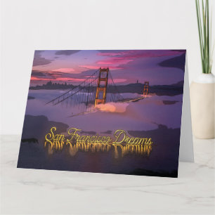 "San Francisco Dreams" Golden Gate Bridge Sonnenun Karte