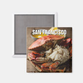 San Francisco Dungeness Crab Magnet (Vorderseite/Rückseite)