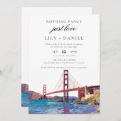 San Francisco Elopement Wedding Reception Einladung (Vorne/Hinten)