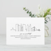 San Francisco Engagement Party Einladung (Stehend Vorderseite)