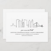 San Francisco Engagement Party Einladung (Vorne/Hinten)