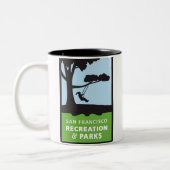 San Francisco Erholungs-und Park-Kaffee-Tasse Zweifarbige Tasse (Links)