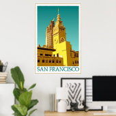 San Francisco Ferry Gebäude - Pop Art Poster (Heimbüro)