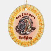 San Francisco Feuerwehrschmuck Keramik Ornament (Links)