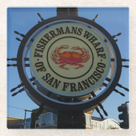 San Francisco Fishermans Wharf Glass Untersetzer