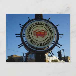 San Francisco Fishermans Wharf Postcard Postkarte