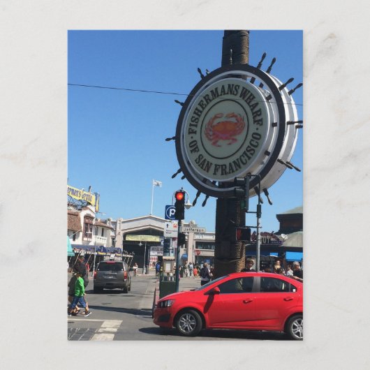San Francisco Fisherman's Wharf Postkarte (Vorderseite)
